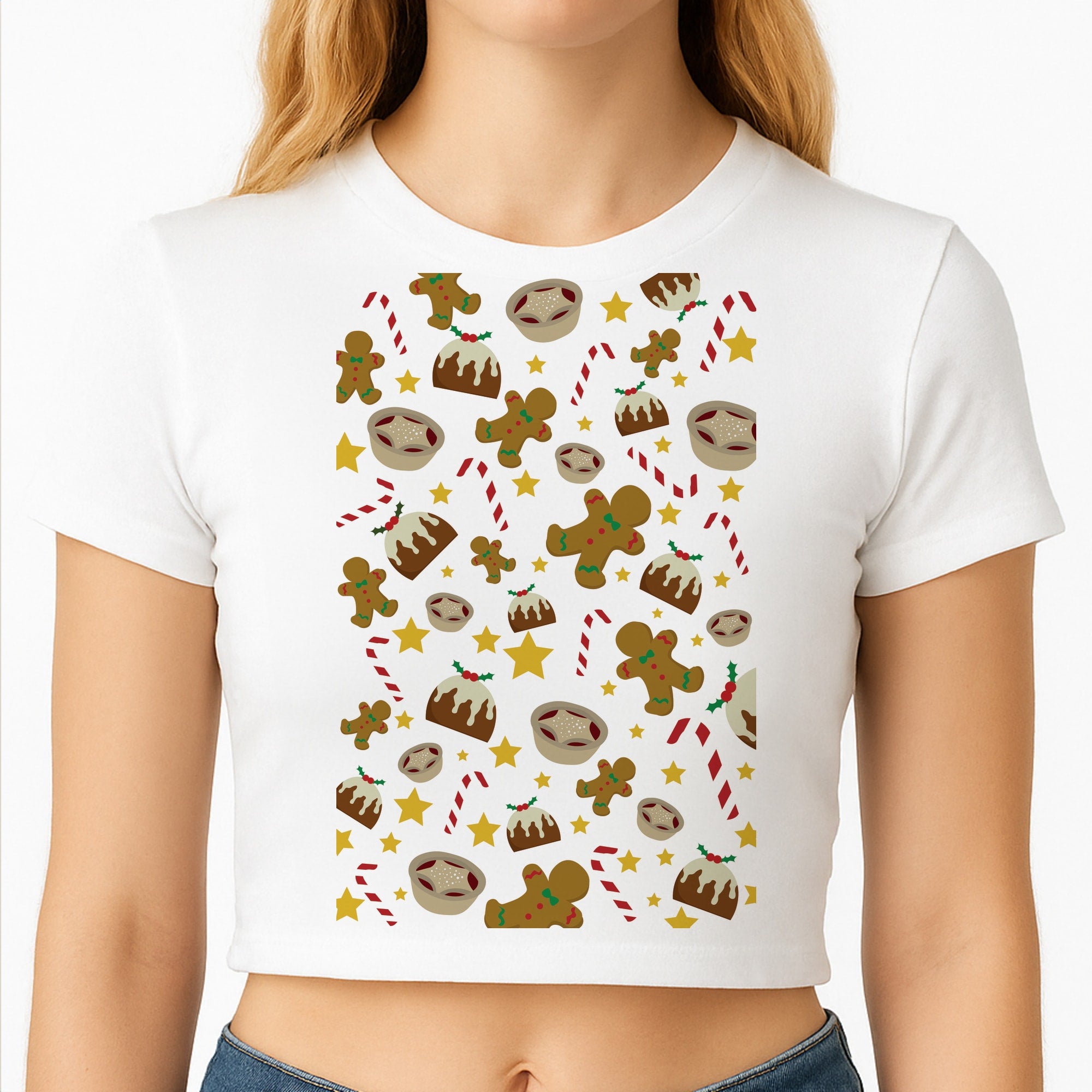 Festive - Christmas Patterns Crop Top