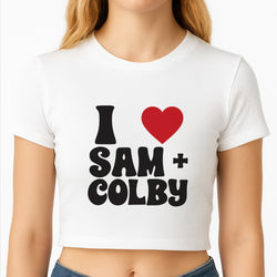 I Love S & C Crop Top