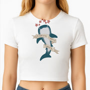 Emotional Support Shark Crop Top 2