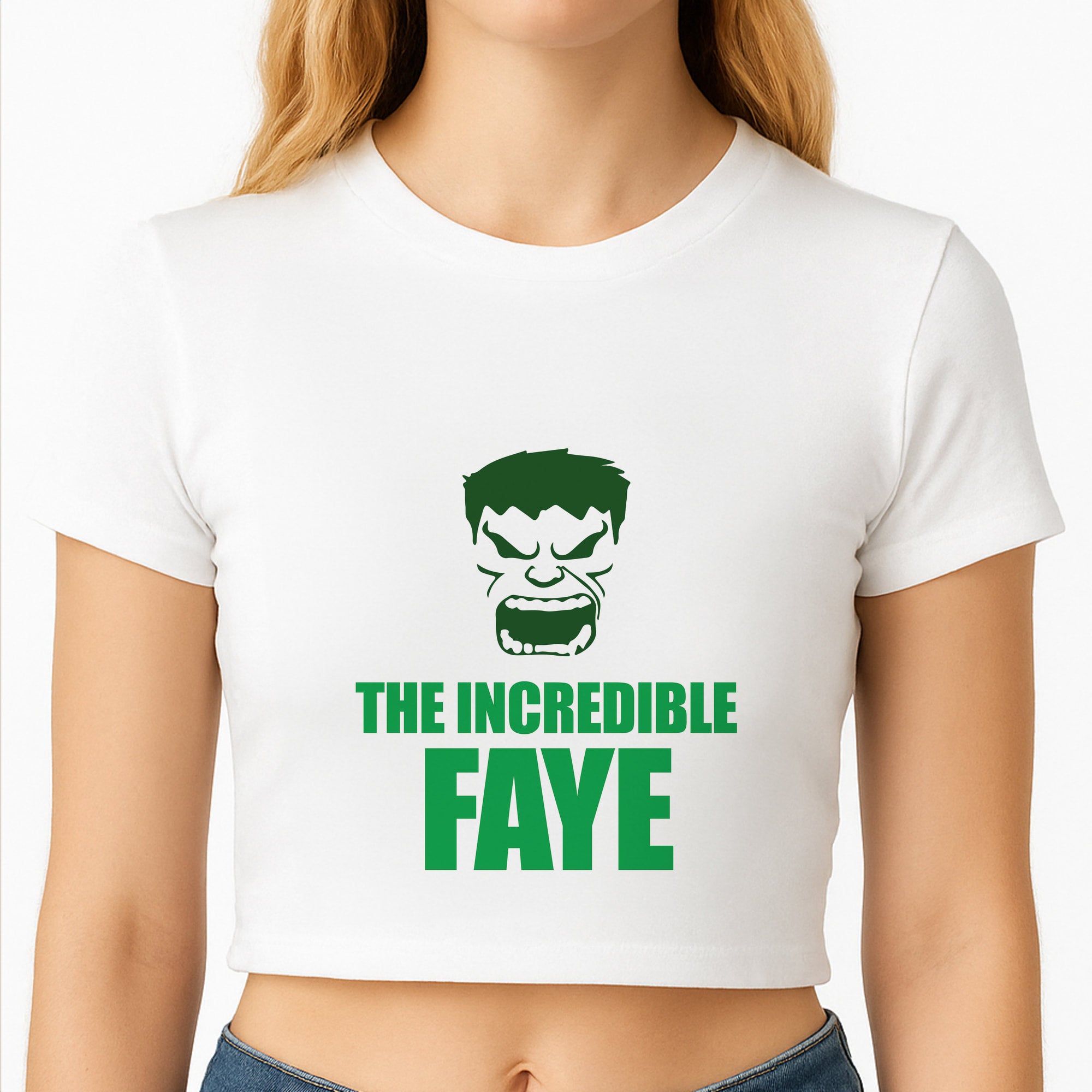 Hulk - Personalised Superhero Comic Crop Top