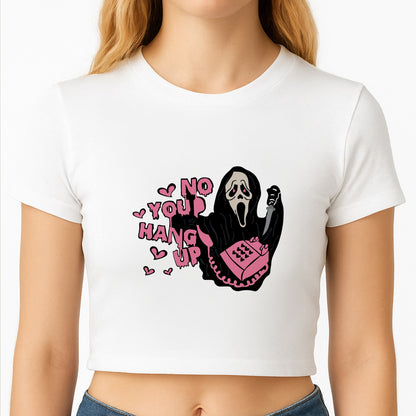 No You Hang Up - Halloween Crop Top