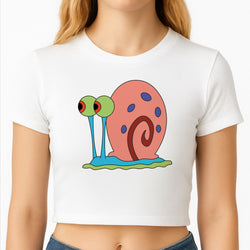 Gary The Snail Crop Top