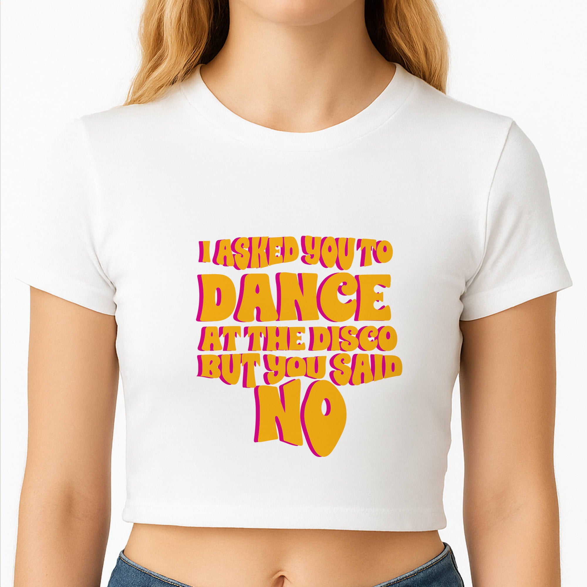 I Asked You To Dance At The Disco But You Said No - Bust Band Crop Top