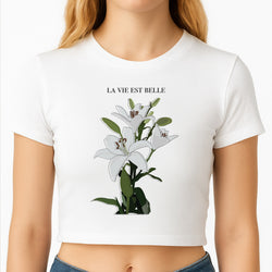 La Vie Est Belle - Clean Girl Aesthetic Crop Top