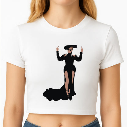 Middle Fingers - Queen B Crop Top