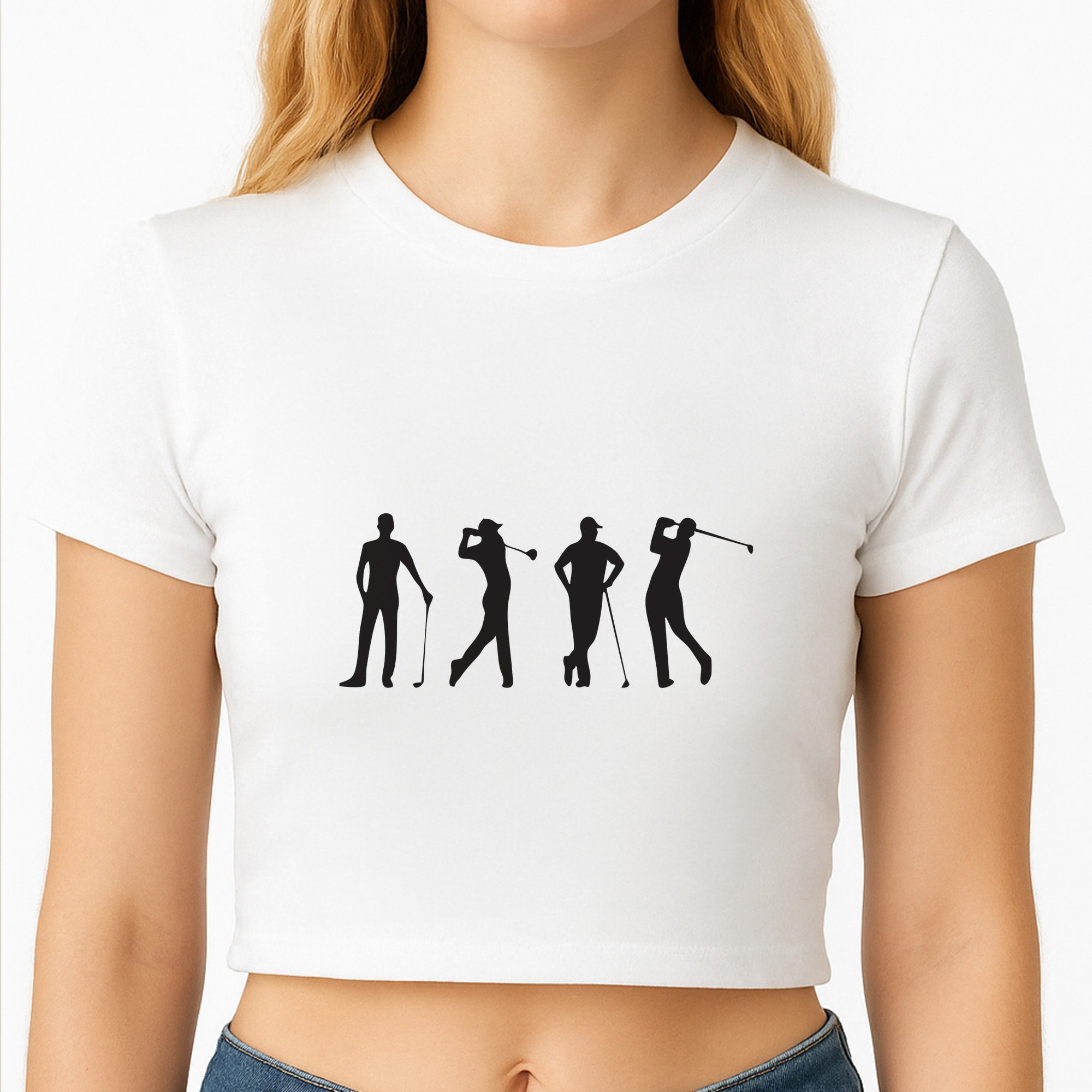 Golf Silhouettes Crop Top