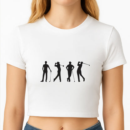 Golf Silhouettes Crop Top