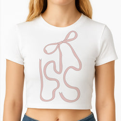Pink Ribbon Crop Top