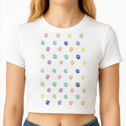 Coloured patterns - Dog Patterns Crop Top