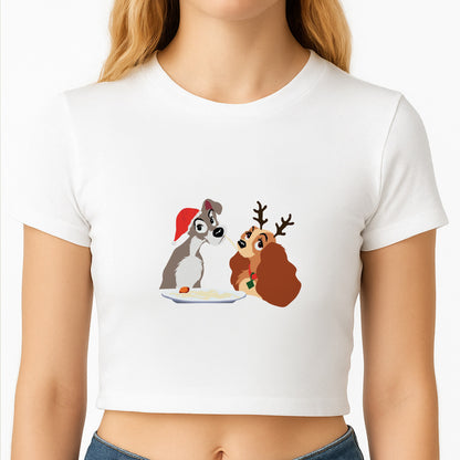 Christmas Lady Crop Top