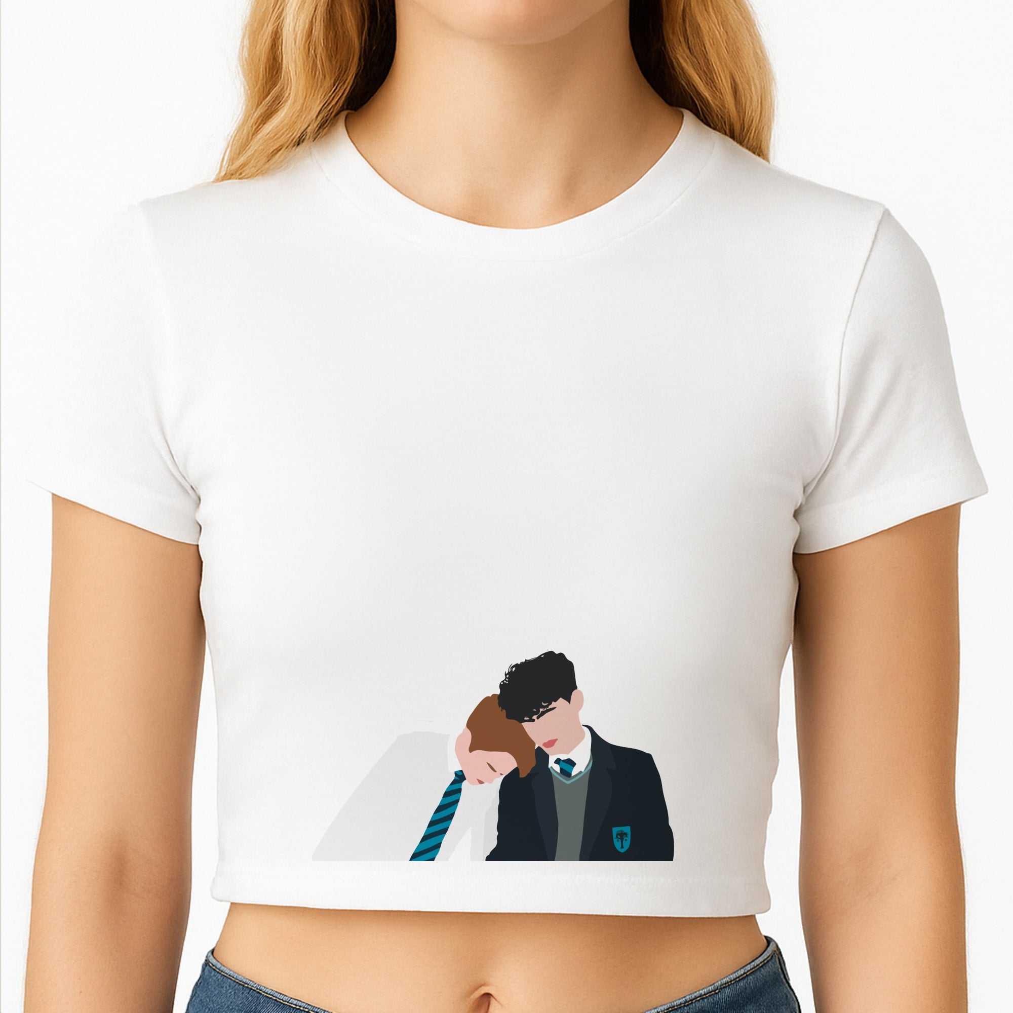 Nick And Charlie School Clothes - Heart TV Crop Top