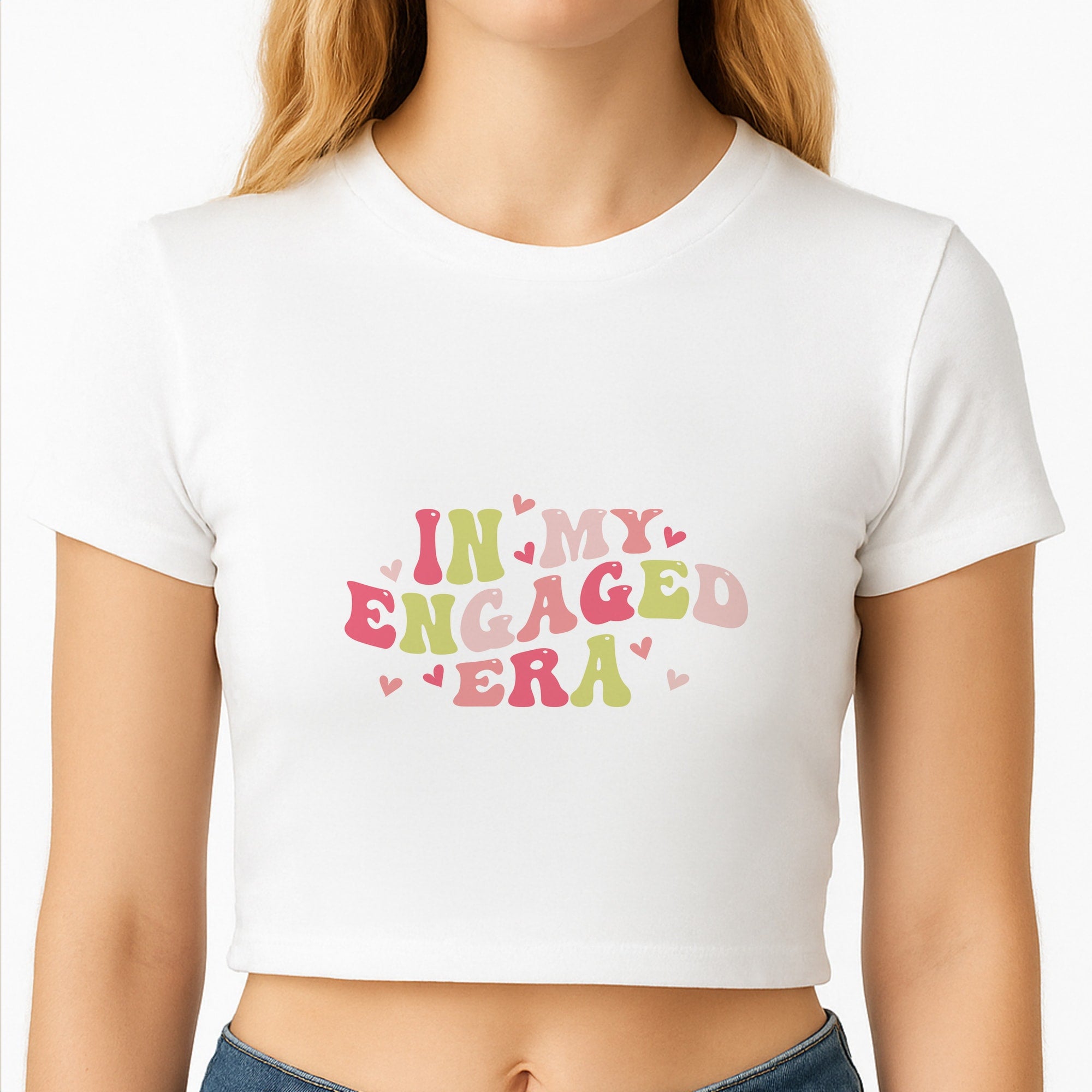 In My Engaged Era - Bridal Crop Top