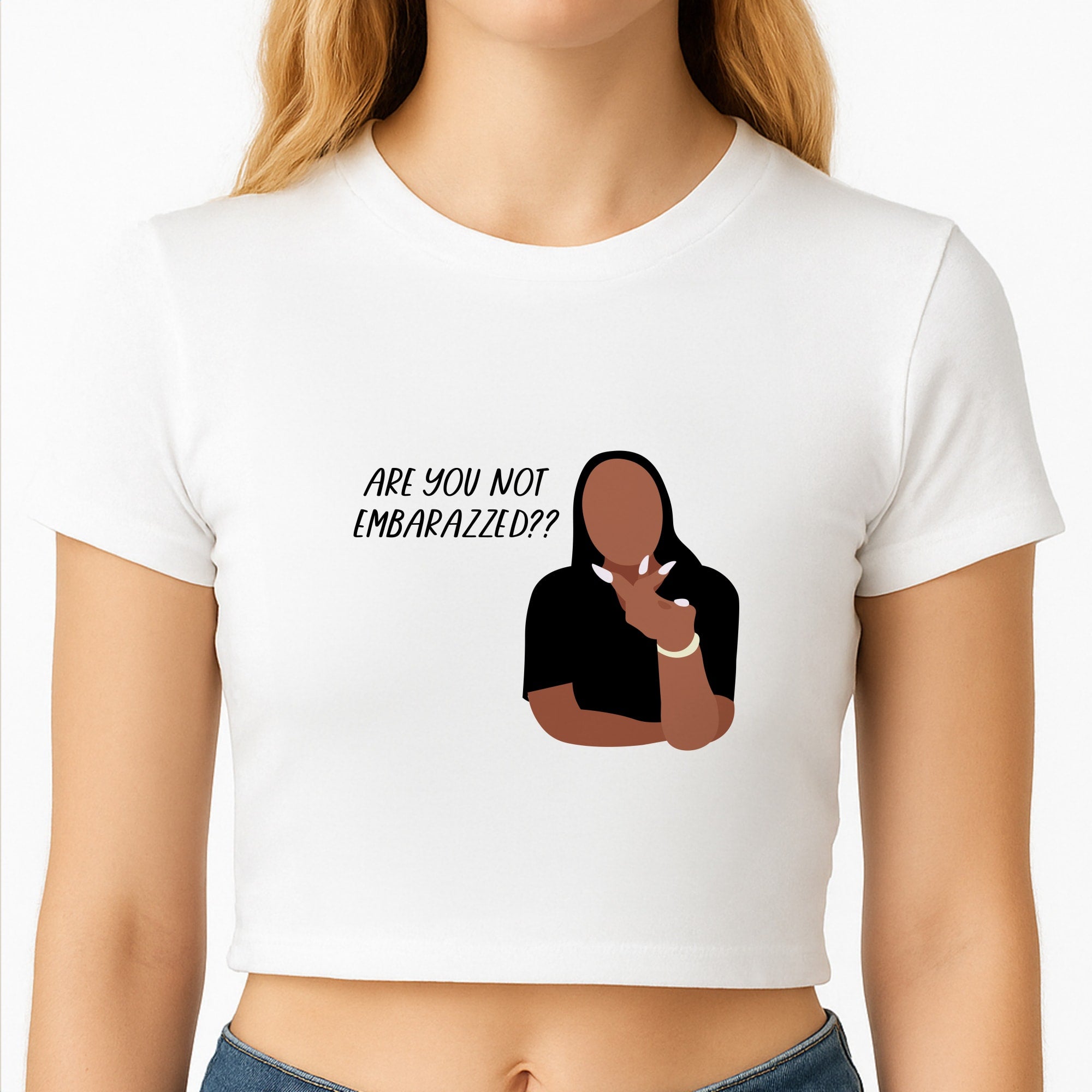 Are You Not Embarazzed? - British Pop Culture Crop Top