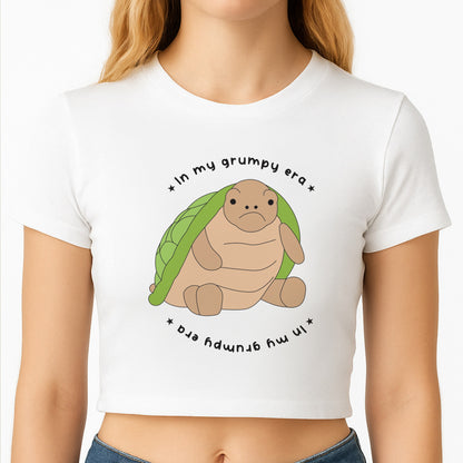 Grumpy Era Turtle Crop Top