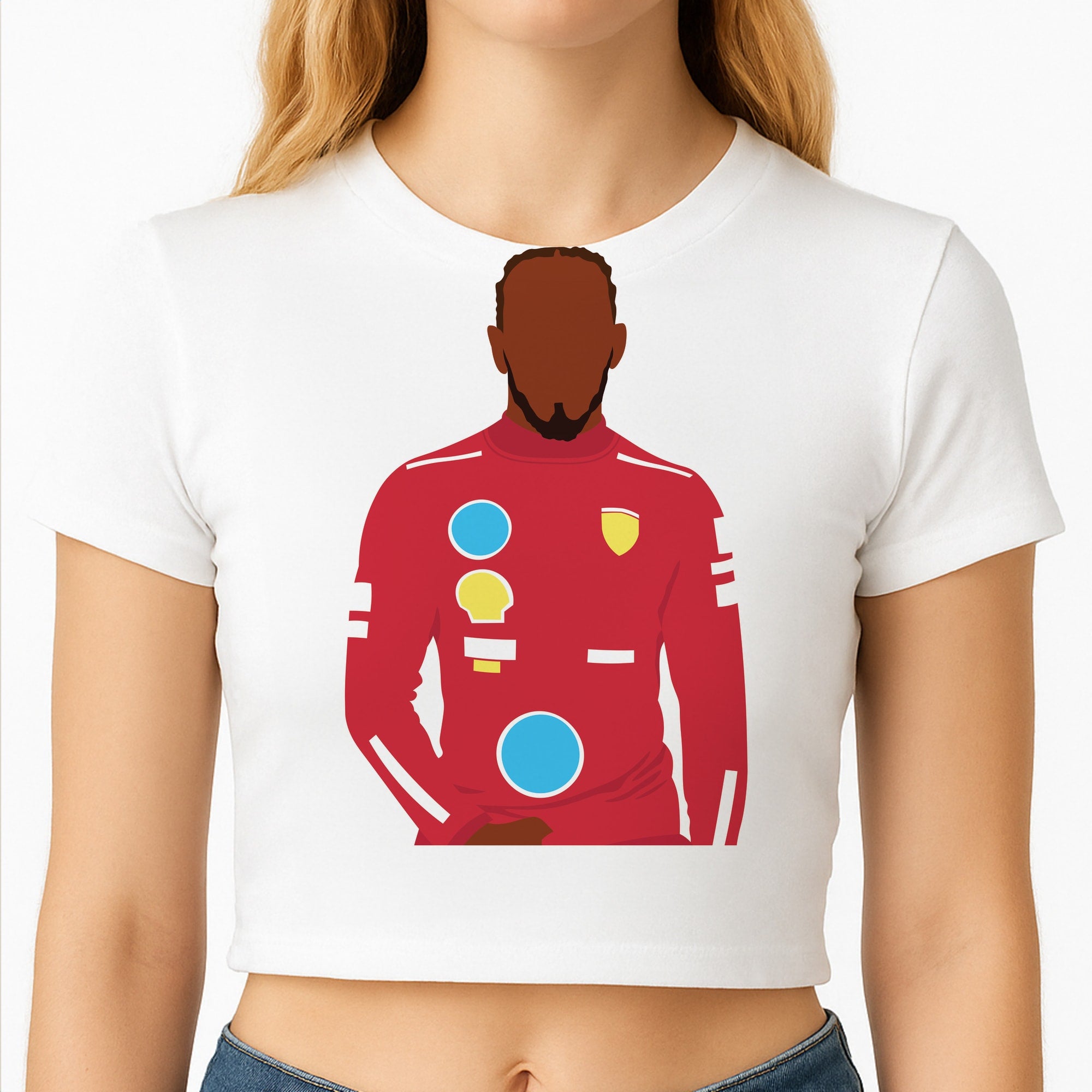 Hamilton In Red Crop Top