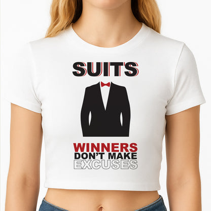 Winners Don't Make Excuses Crop Top