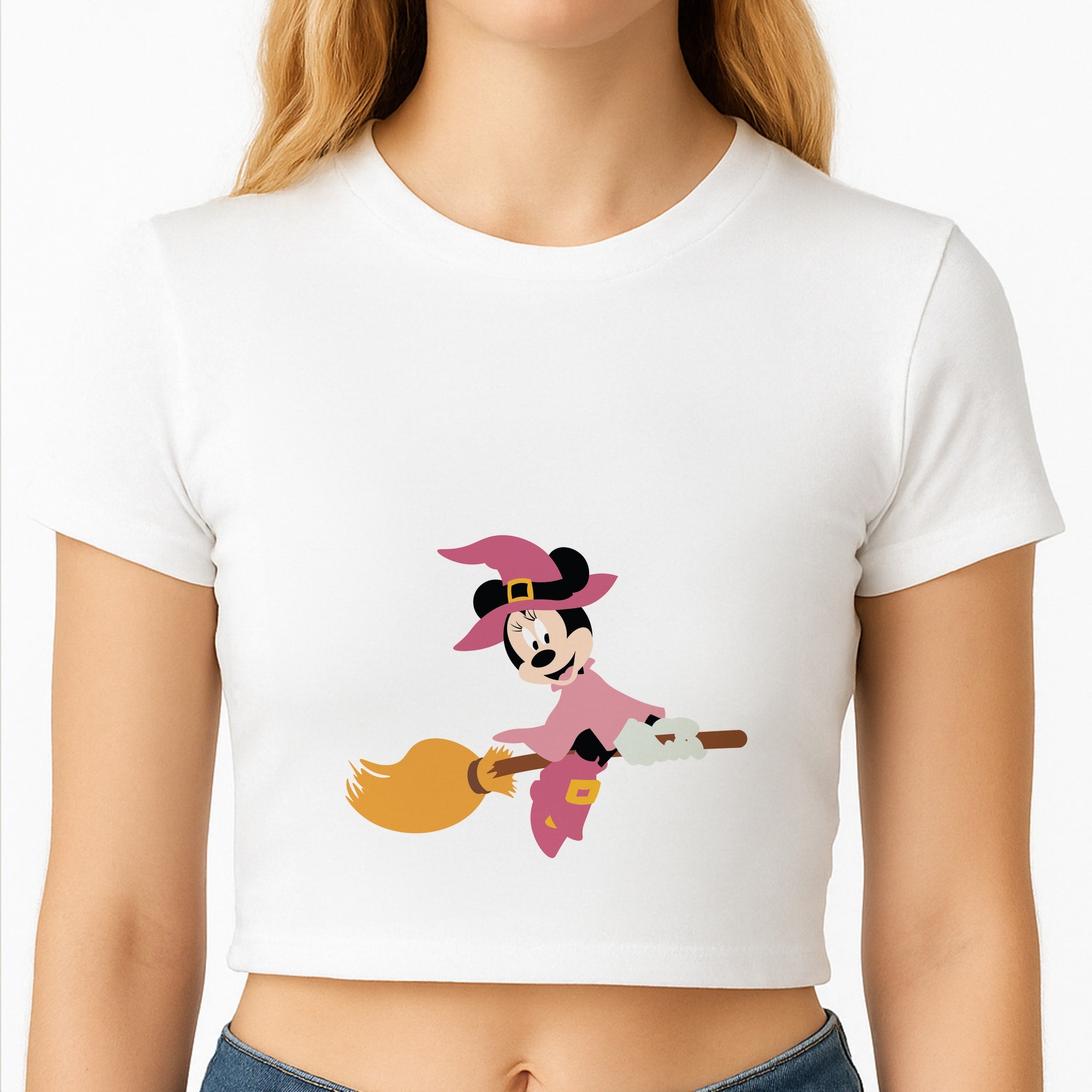 Witch Female Mouse Halloween Crop Top