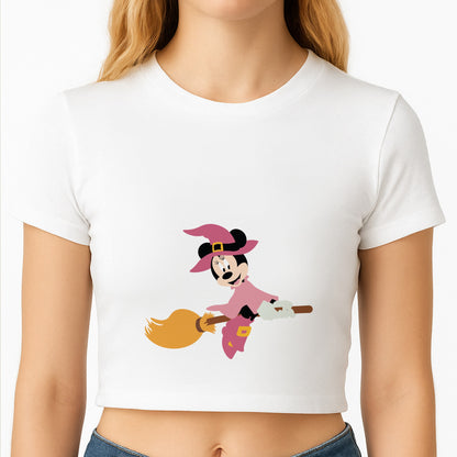 Witch Female Mouse Halloween Crop Top