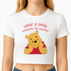 Wear A Smile Whatever The Weather  Crop Top