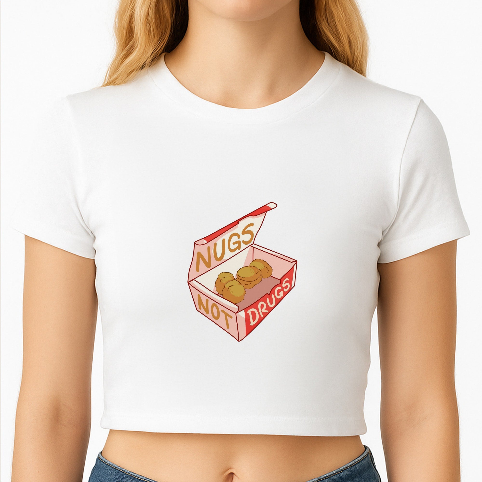 Nugs not Drugs Tumblr Style Crop Top
