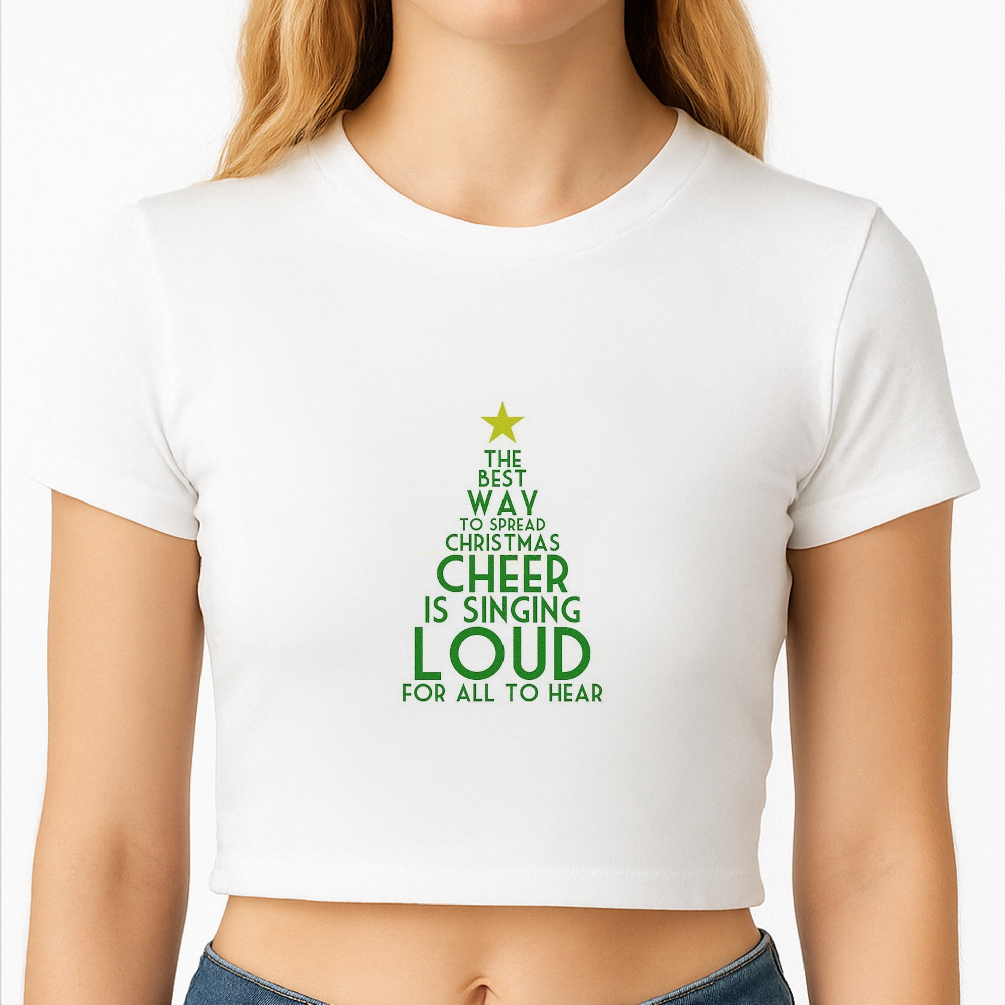 The Best Way To Spread Christmas Cheer - Elf Crop Top