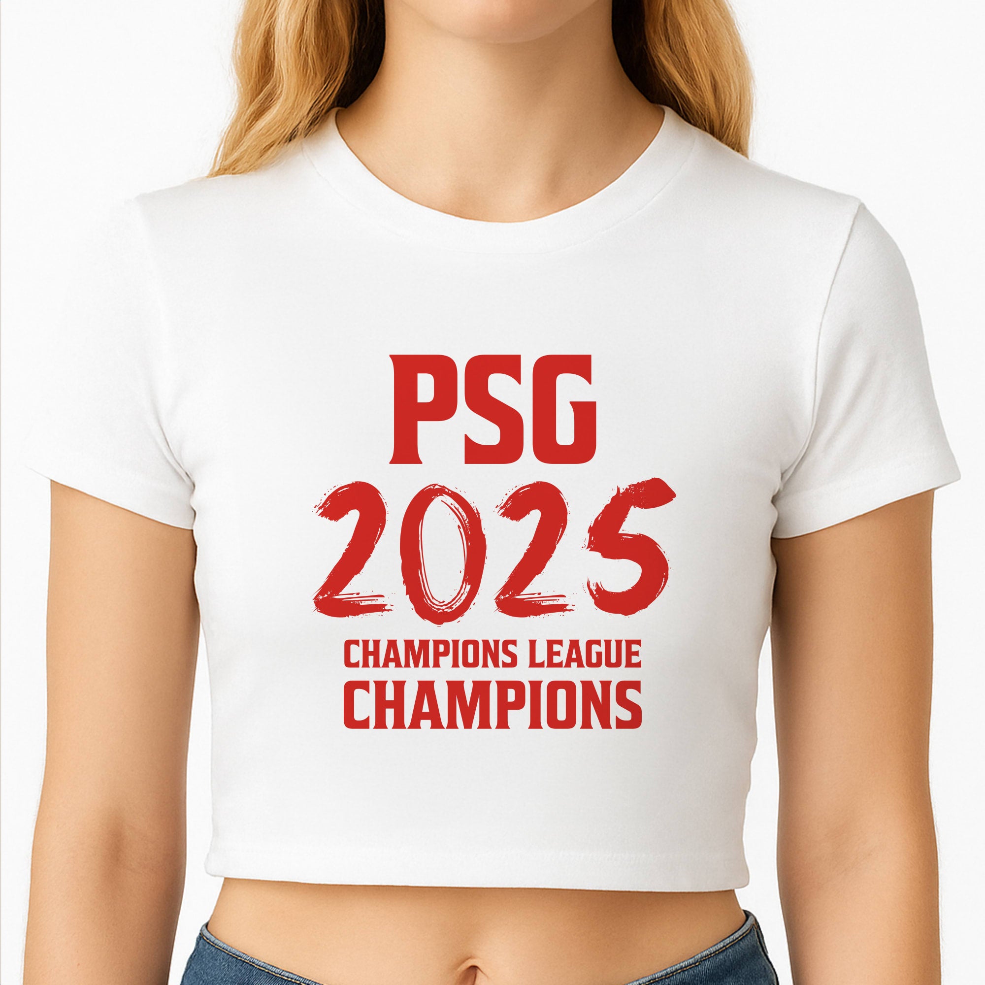 Champion League Winners 25 PSG Crop Top