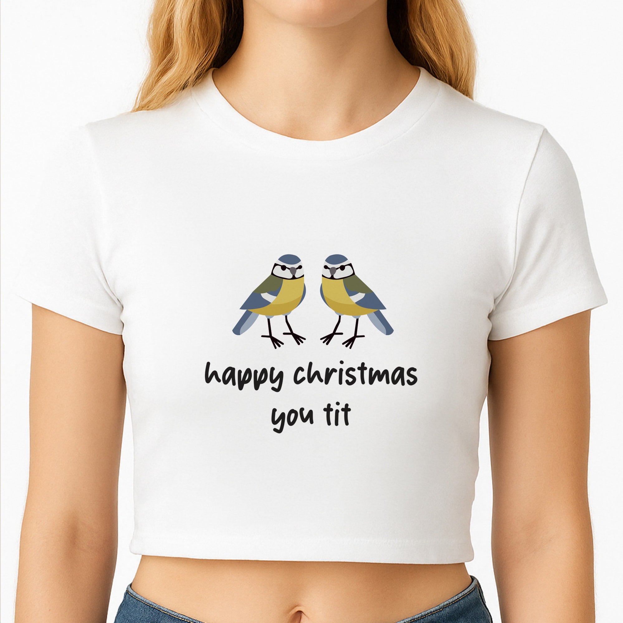 Happy Christmas You Tit - Christmas Crop Top