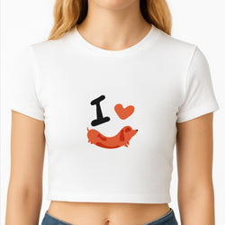 I love Dachshunds Crop Top