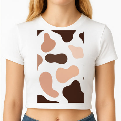 Cowprint Nude Crop Top