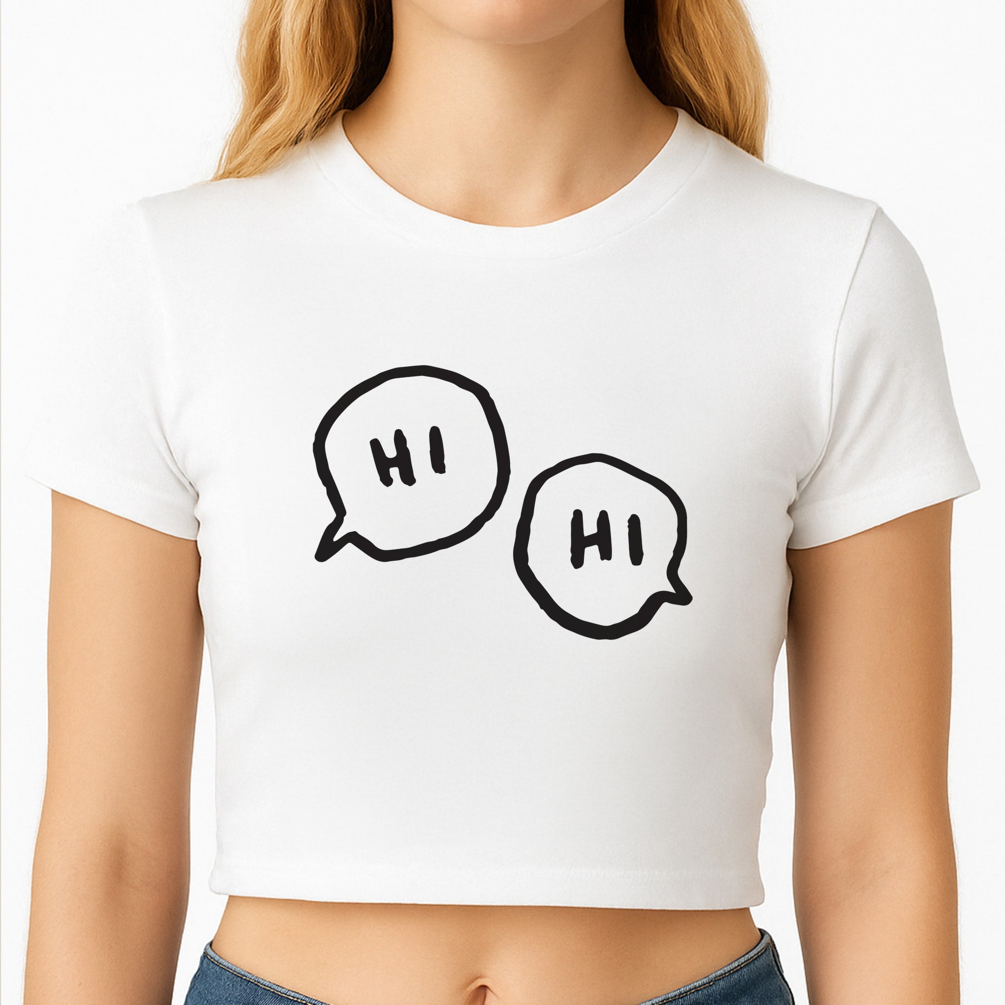 Hi Hi - Heart TV Crop Top