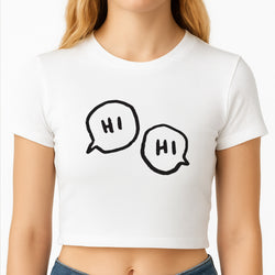 Hi Hi - Heart TV Crop Top