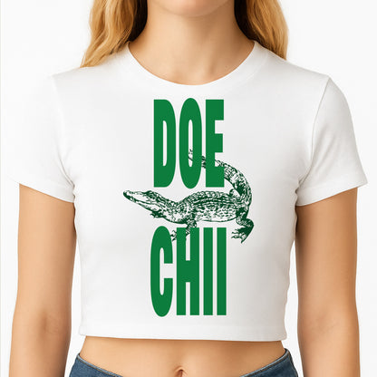 Rapper Alligator Print Crop Top