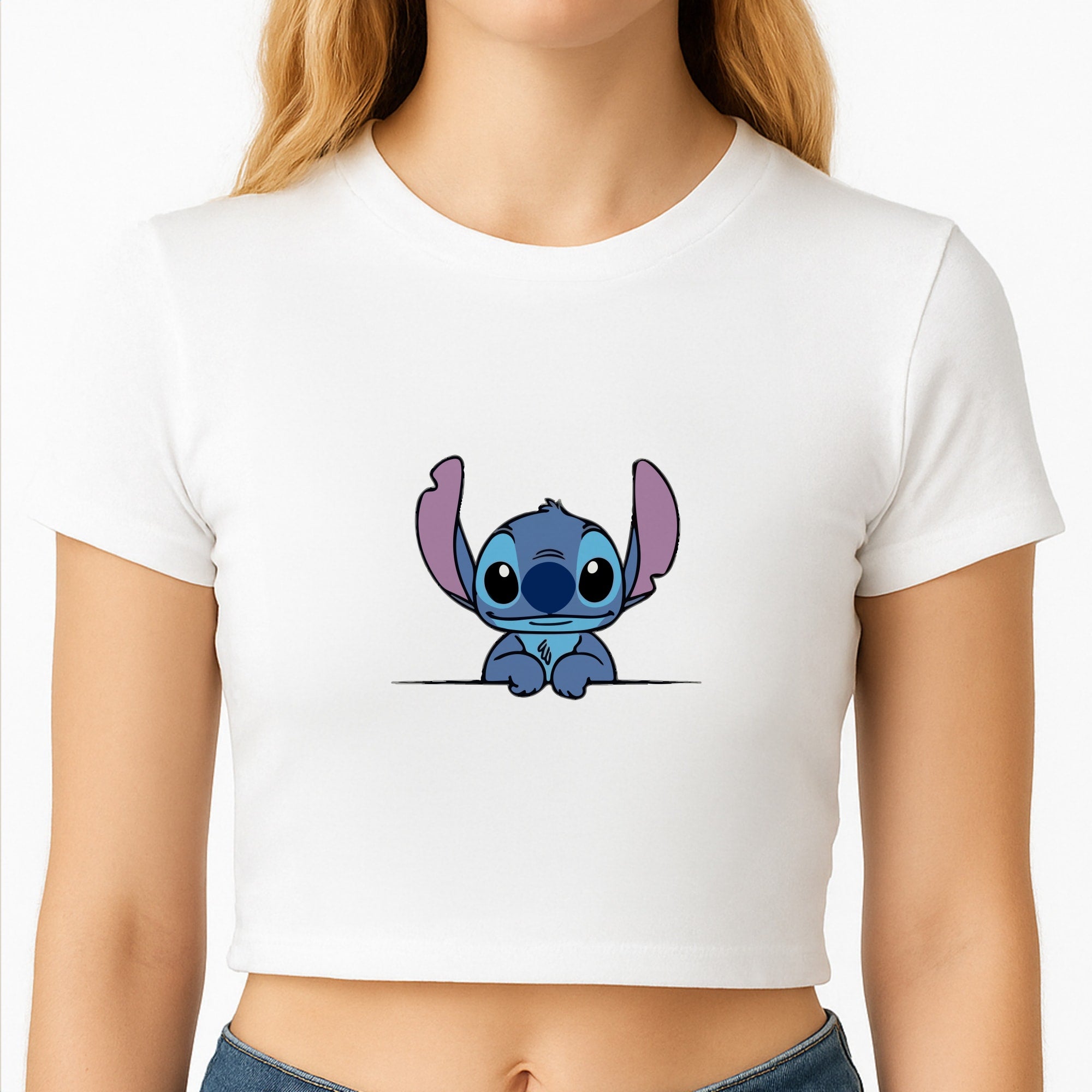 Alien Blue Leaning Crop Top