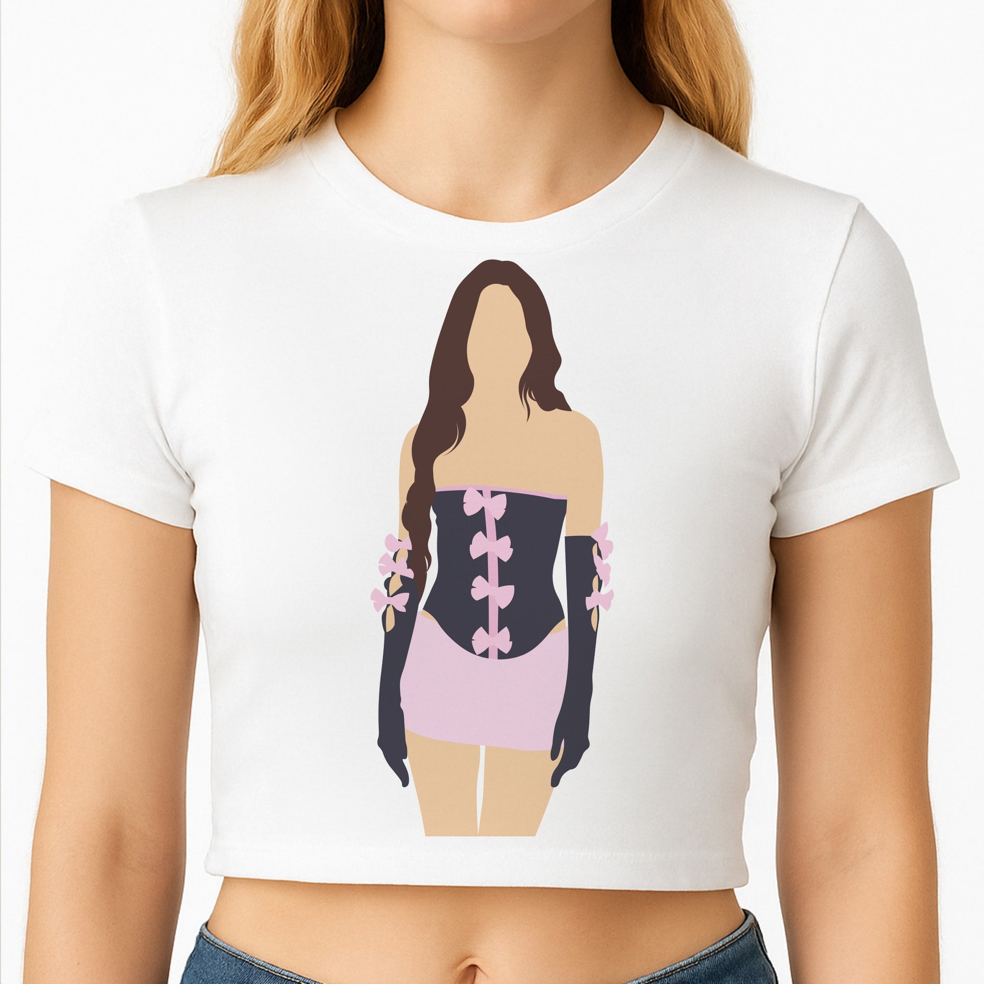Pink Hearts - Olivia Crop Top