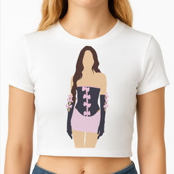 Pink Hearts - Olivia Crop Top