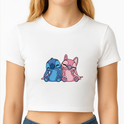 Best Friends - Pink Alien Crop Top