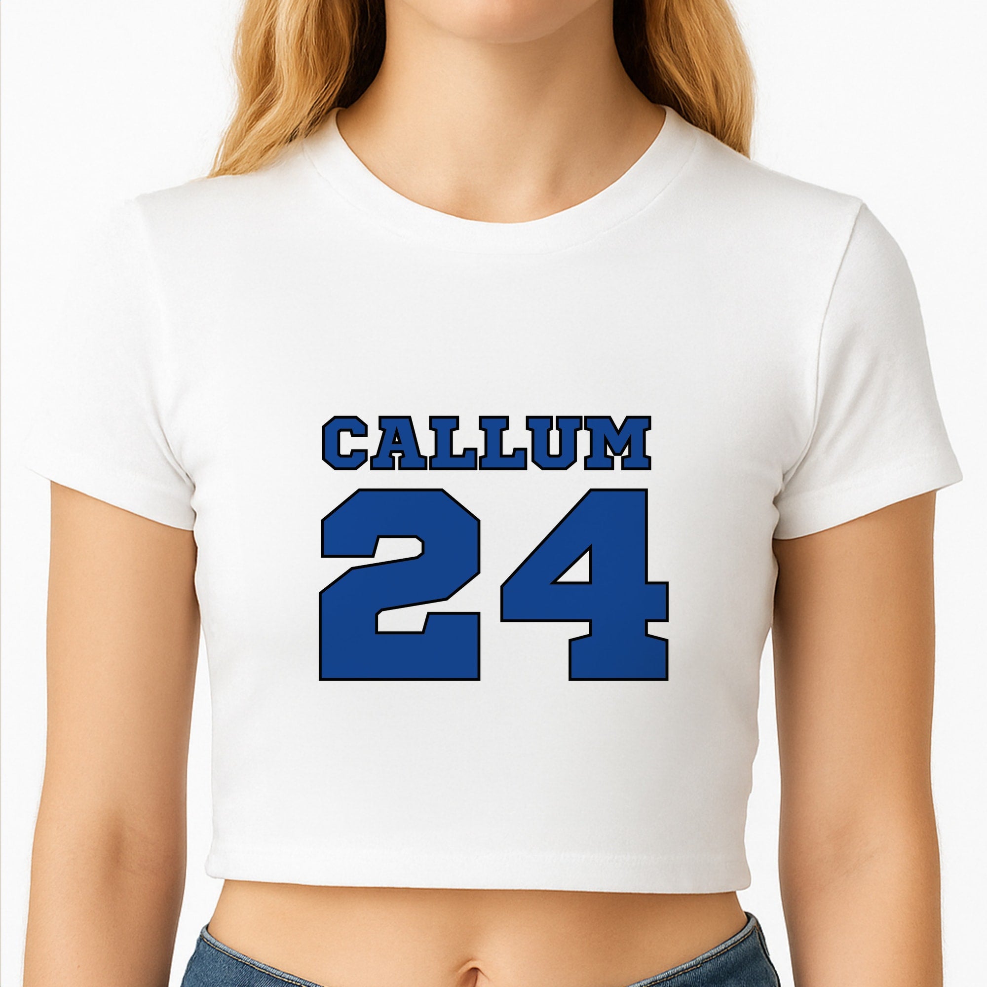 Dark Blue - Personalised Football Crop Top