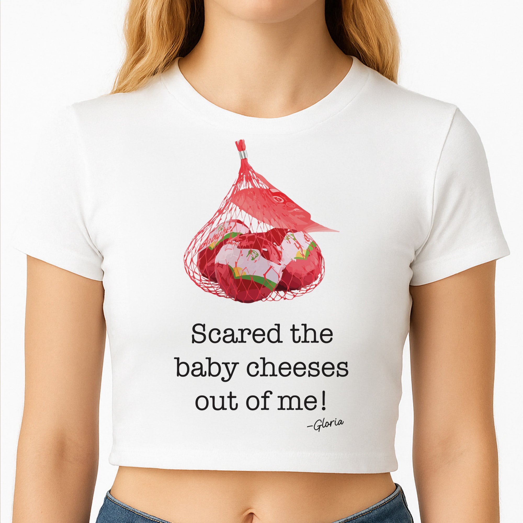 Scared The Baby Cheeses Out Of Me Crop Top