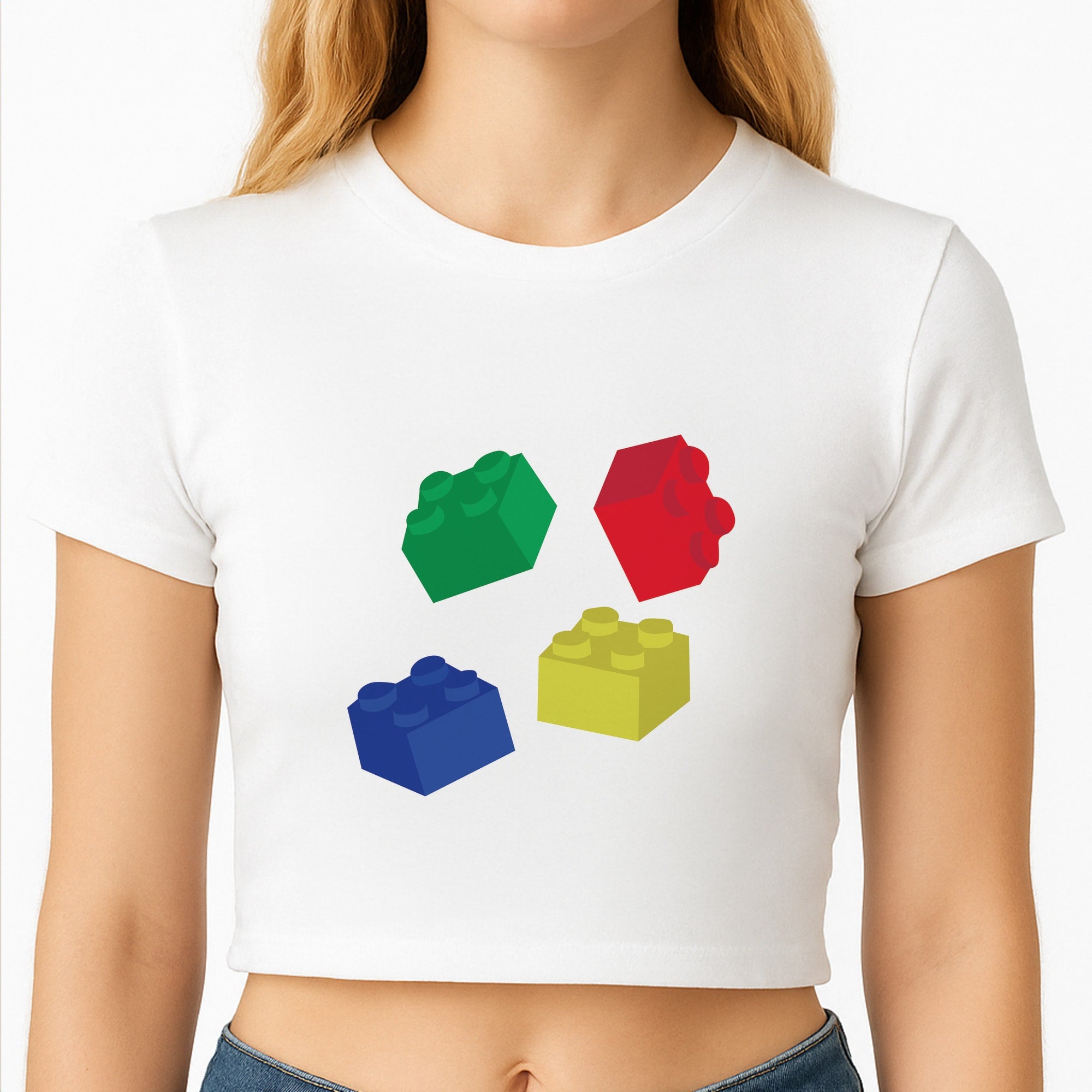 Coloured Bricks Crop Top
