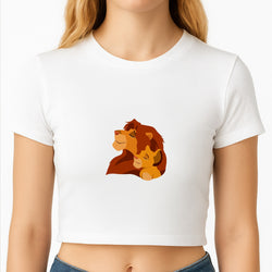 King Lion And Cub Crop Top