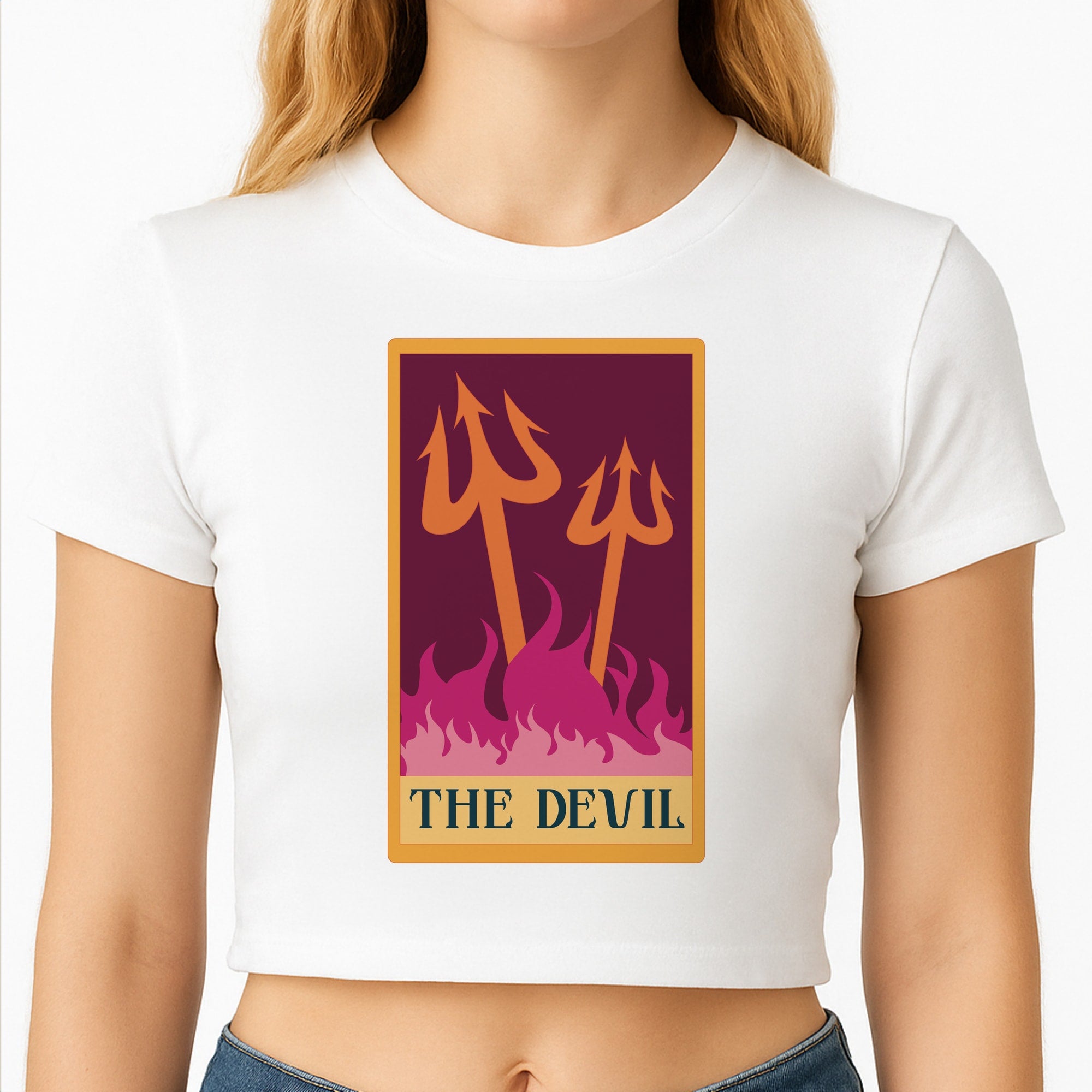The Devil - Tarot Cards Crop Top