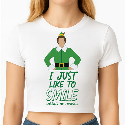 I Just Like To Smile Crop Top
