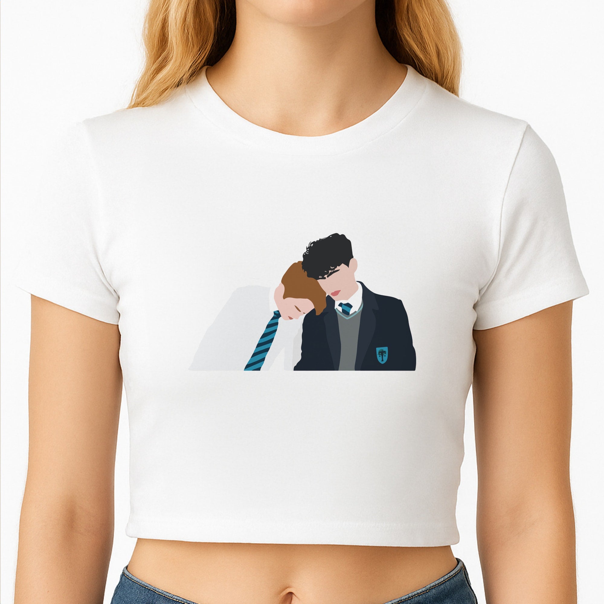 Nick And Charlie School Clothes - Heart TV Crop Top