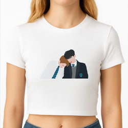 Nick And Charlie School Clothes - Heart TV Crop Top
