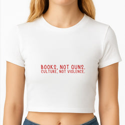 Books, Not Guns - TV Quotes Crop Top