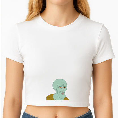 Muscly Squidward Crop Top