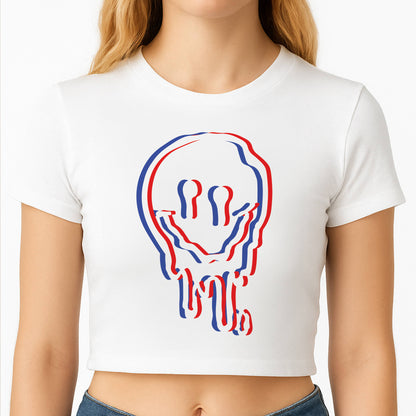 Red Smiley - Juice Crop Top