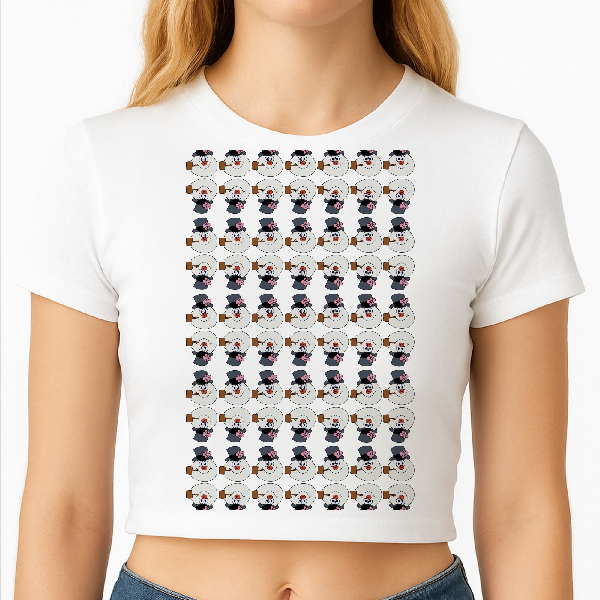 Pattern - Snowman Crop Top