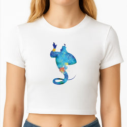 Watercolour Aladdin Fairytale Crop Top