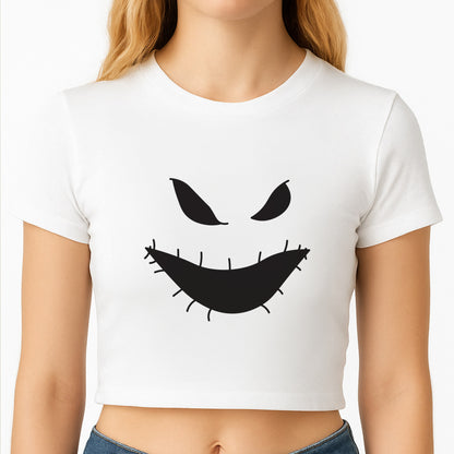 Green Face Crop Top